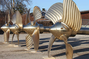 Hundested Propellers outside ready to ship from the factory